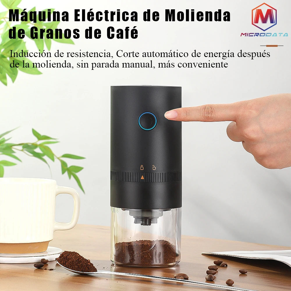Moulin à Café Électrique Portable Sans Fil – Meule Céramique, USB