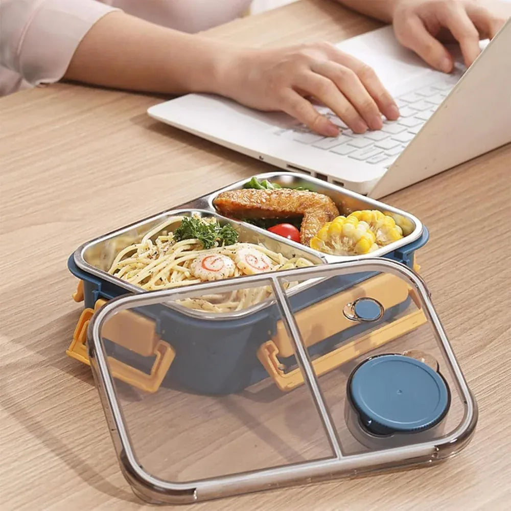 Lunch Box Isotherme 850ml Inox 304 avec Compartiments et Soupe lunchbox