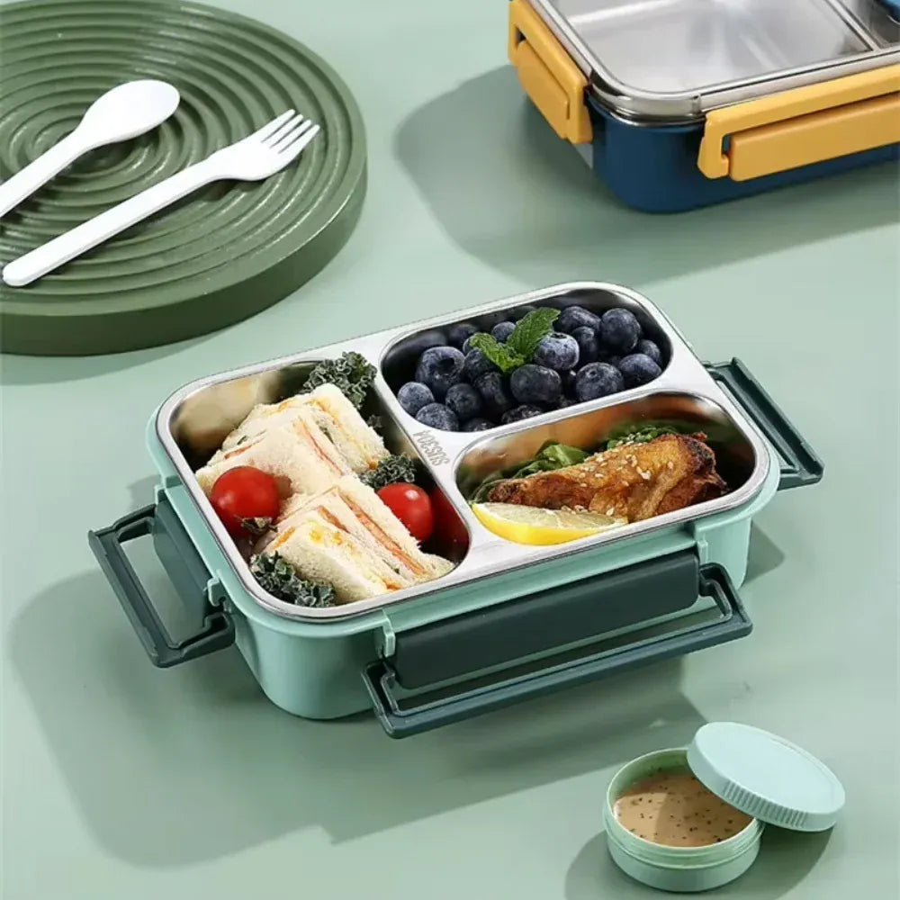 Lunch Box Isotherme 850ml Inox 304 avec Compartiments et Soupe lunchbox