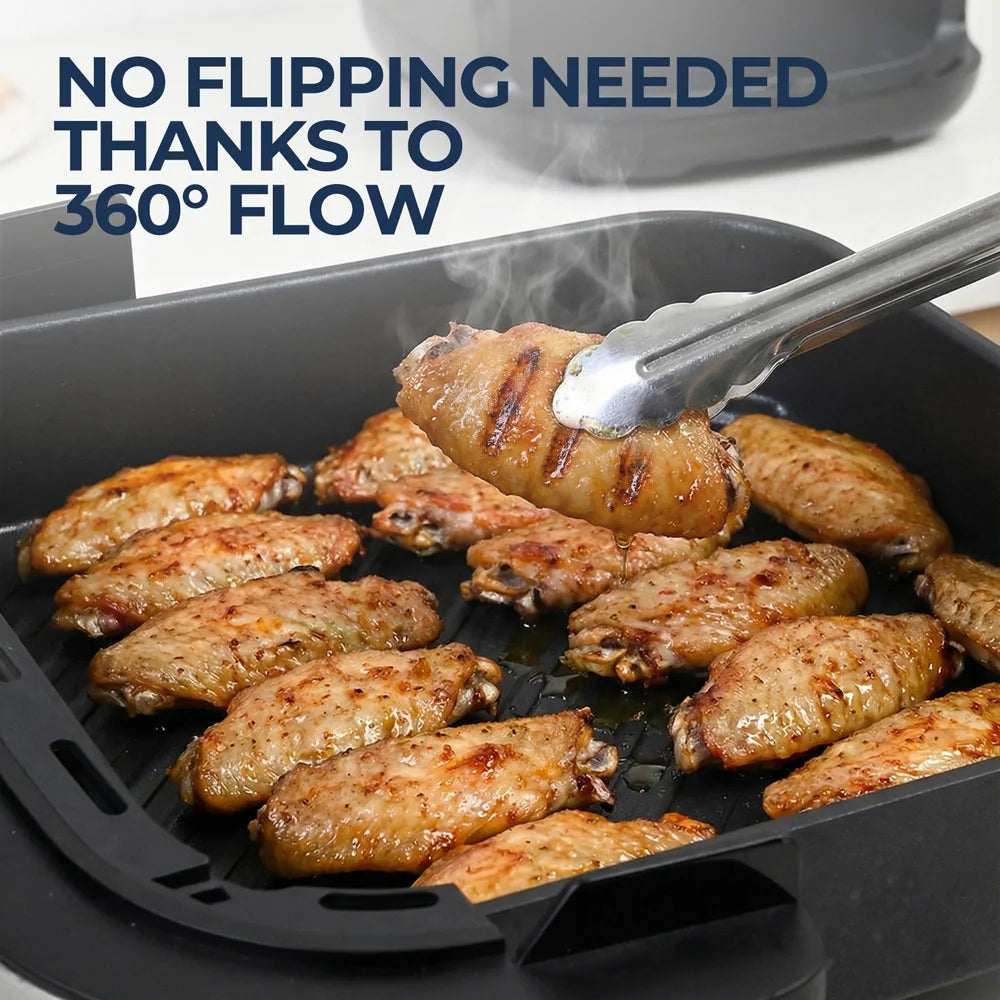Ailes de poulet grillées dans le panier de l'air fryer four à pizza
