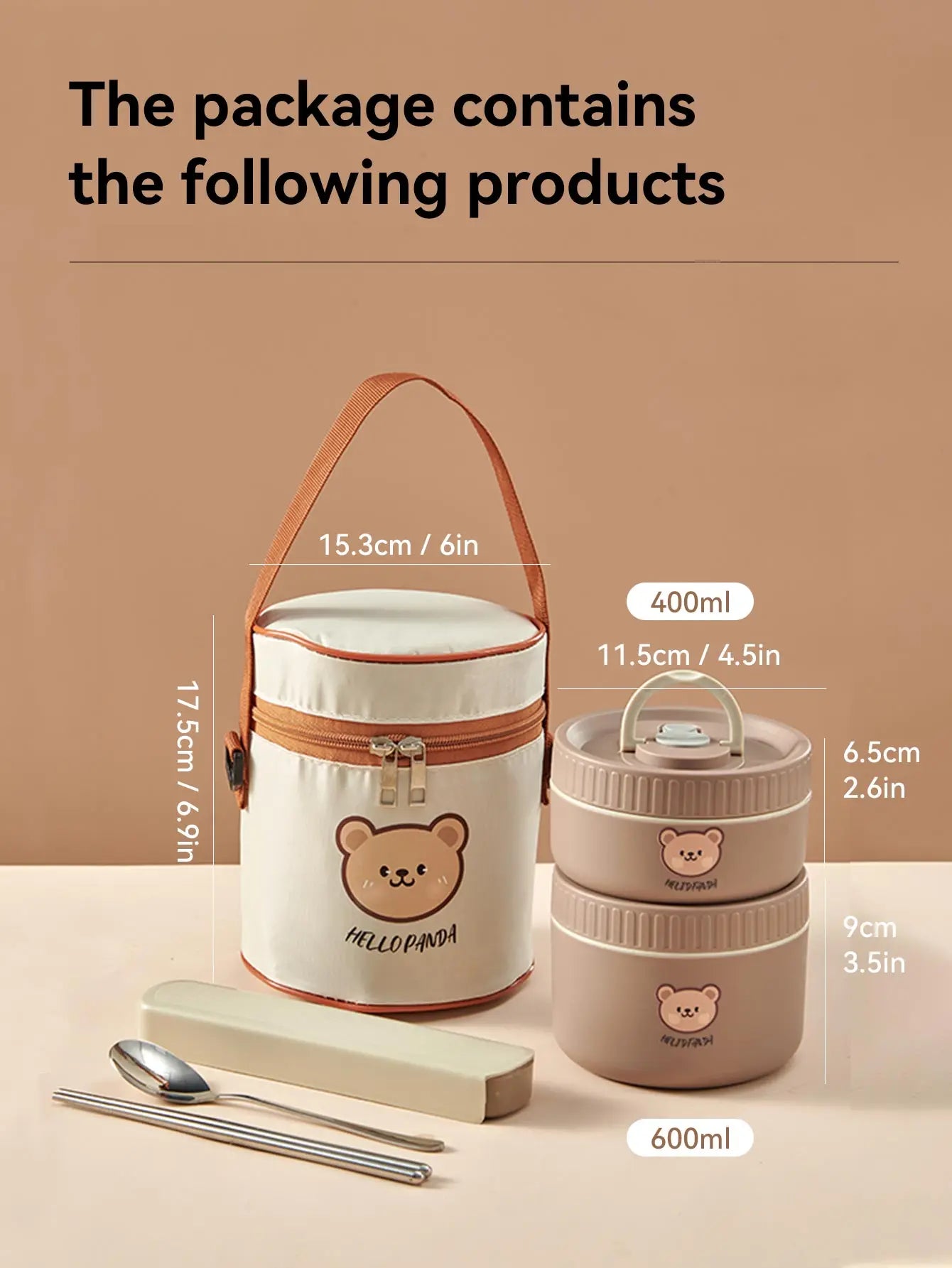 Ensemble de 2 Lunchbox cylindriques isothermes pour enfants (1 litre) Lunchbox