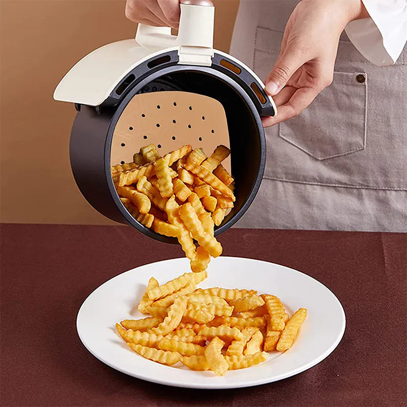 Papier Cuisson Air Fryer Jetable Antiadhésif Lot de 100 Pièces Air Fryer