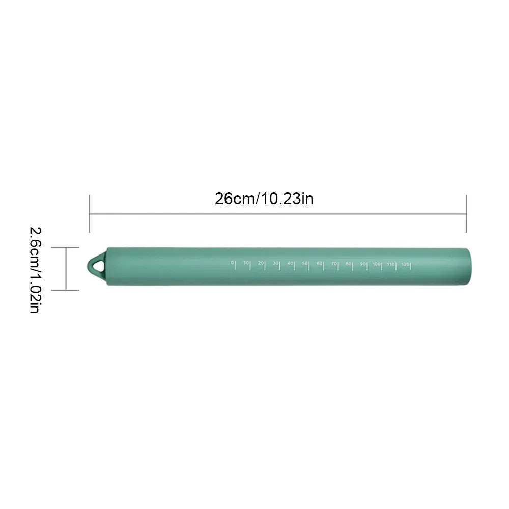 Rouleau à pâtisserie en silicone de 26 cm avec graduation - Outil de cuisson pour pâte et biscuits rouleaupatisserie