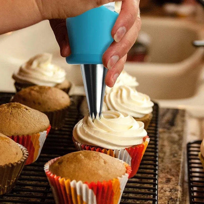 Poches à douilles pâtisserie 7 pièces réutilisables avec accessoires de décoration douillepoche