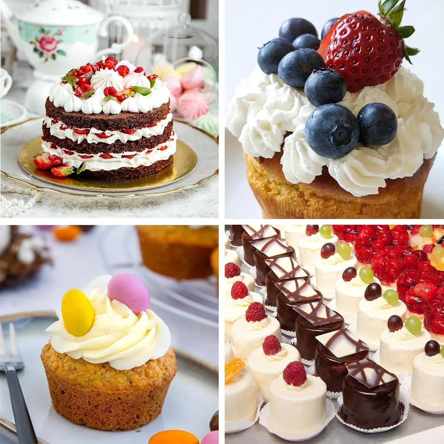 Poches à douille en acier inoxydable avec 100 sacs jetables pour pâtisserie douillepoche