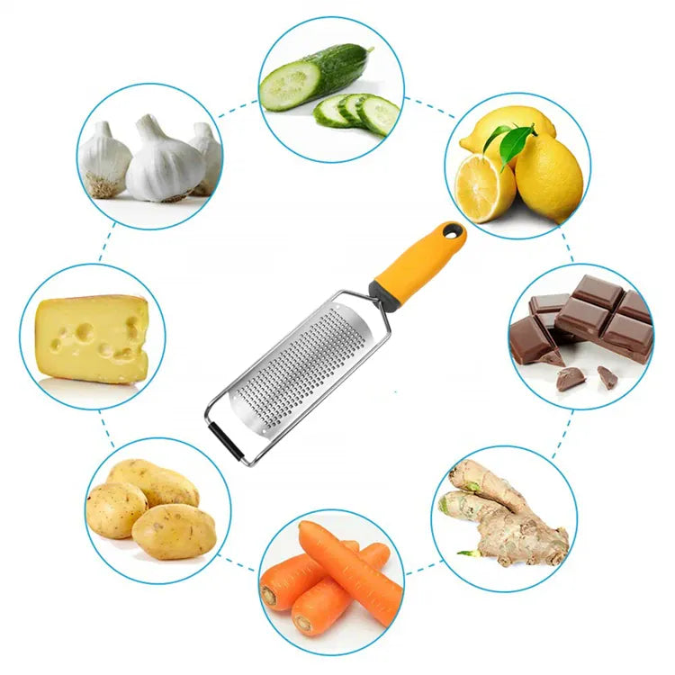 Zesteur en Acier Inoxydable pour Agrumes et Fromage | Avec Brosse zesteur