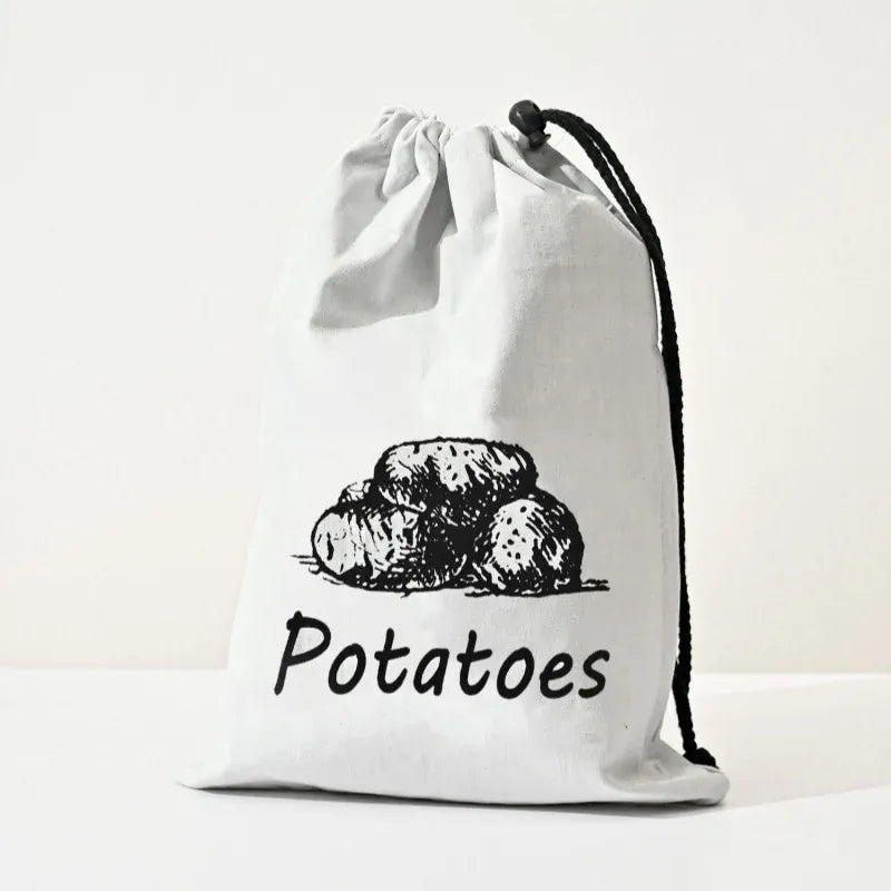 Sacs Conservation Légumes 30x40cm - Lot de 3 avec Cordon de Serrage