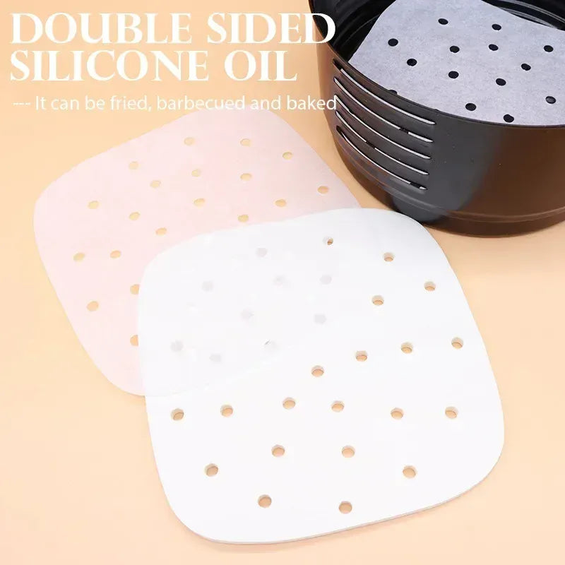 Papier Cuisson Air Fryer Jetable Antiadhésif Lot de 100 Pièces Air Fryer