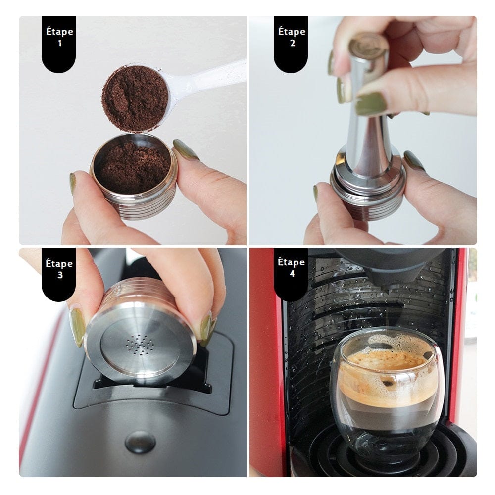 Capsules réutilisables pour Delta Q NDIQ7323, Lavazza EP Mini et AAA 3A-C225 capsule