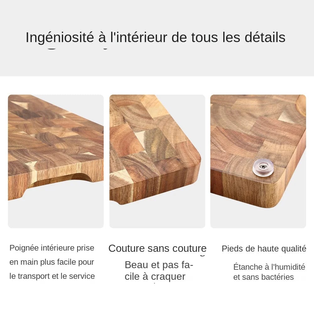 Planche à découper en bois d'acacia double face Planche à Découper