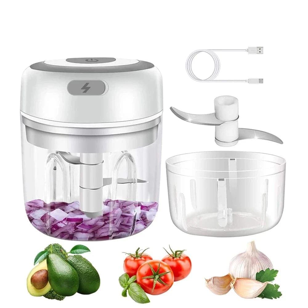Mini Hachoir Électrique pour l'Ail et les Légumes - Broyeur USB Portable & sans Fil Hachoirs à légumes