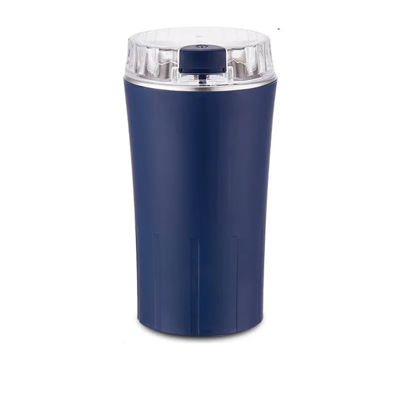 Moulin électrique multifonction bleu avec couvercle transparent
