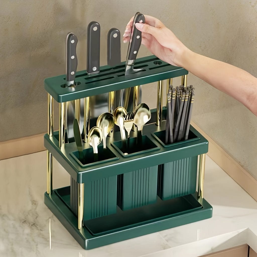 Porte-couteaux Cuisine Intégré - Boîte Rangement Couverts