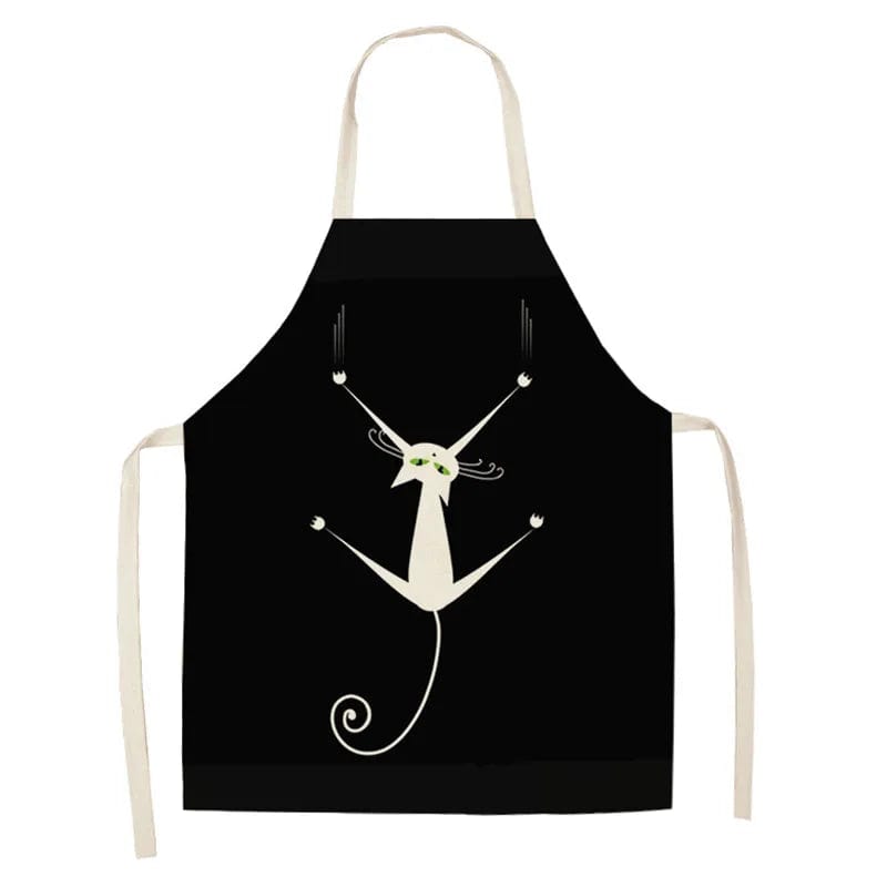 Tablier de Cuisine en Lin aux Motifs de Chats Mignons tablier
