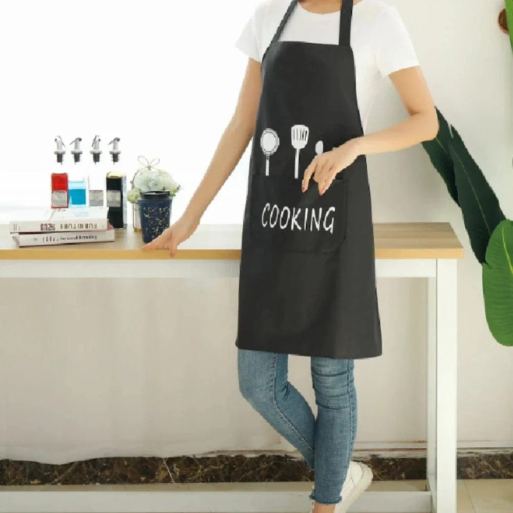 Tablier de Cuisine Classique "Cooking" en PVC Imperméable - Couleur Verte tablier