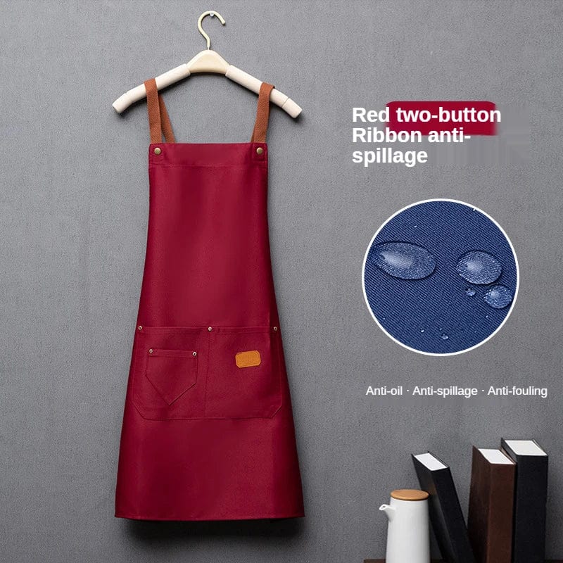 Tablier de cuisine pour homme et femme - Tablier de travail pour chef en tissu non-tissé marron tablier