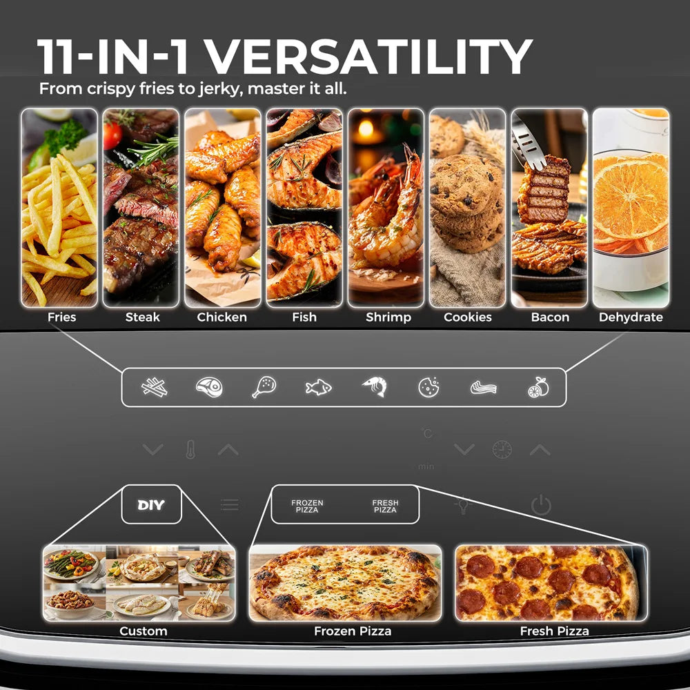Air Fryer Four à Pizza 2200W 4,2L – Friteuse sans Huile Pizza 30 cm