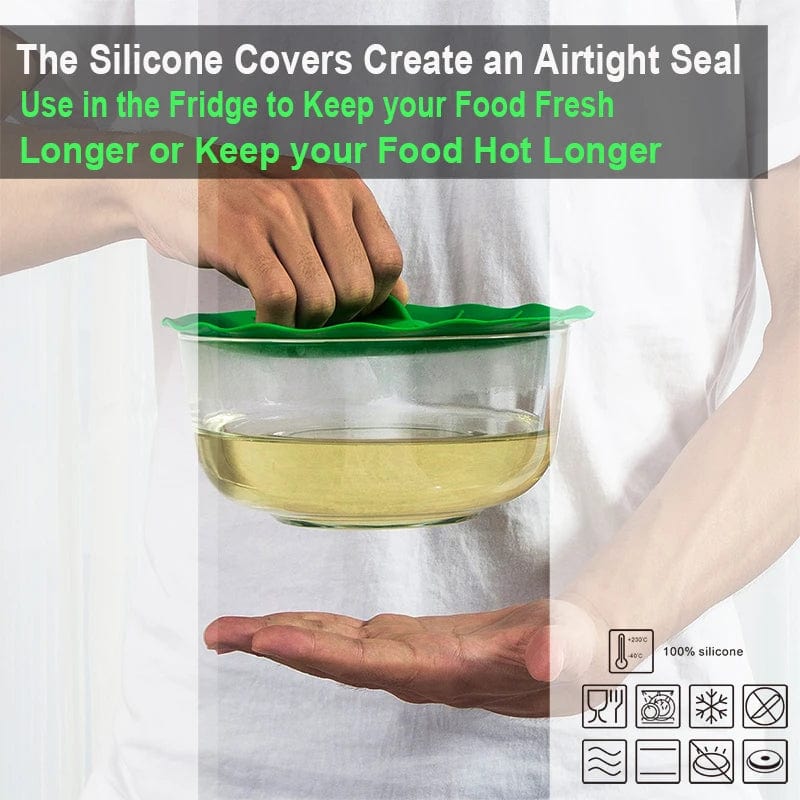 5 Housses Alimentaires en Silicone Réutilisables