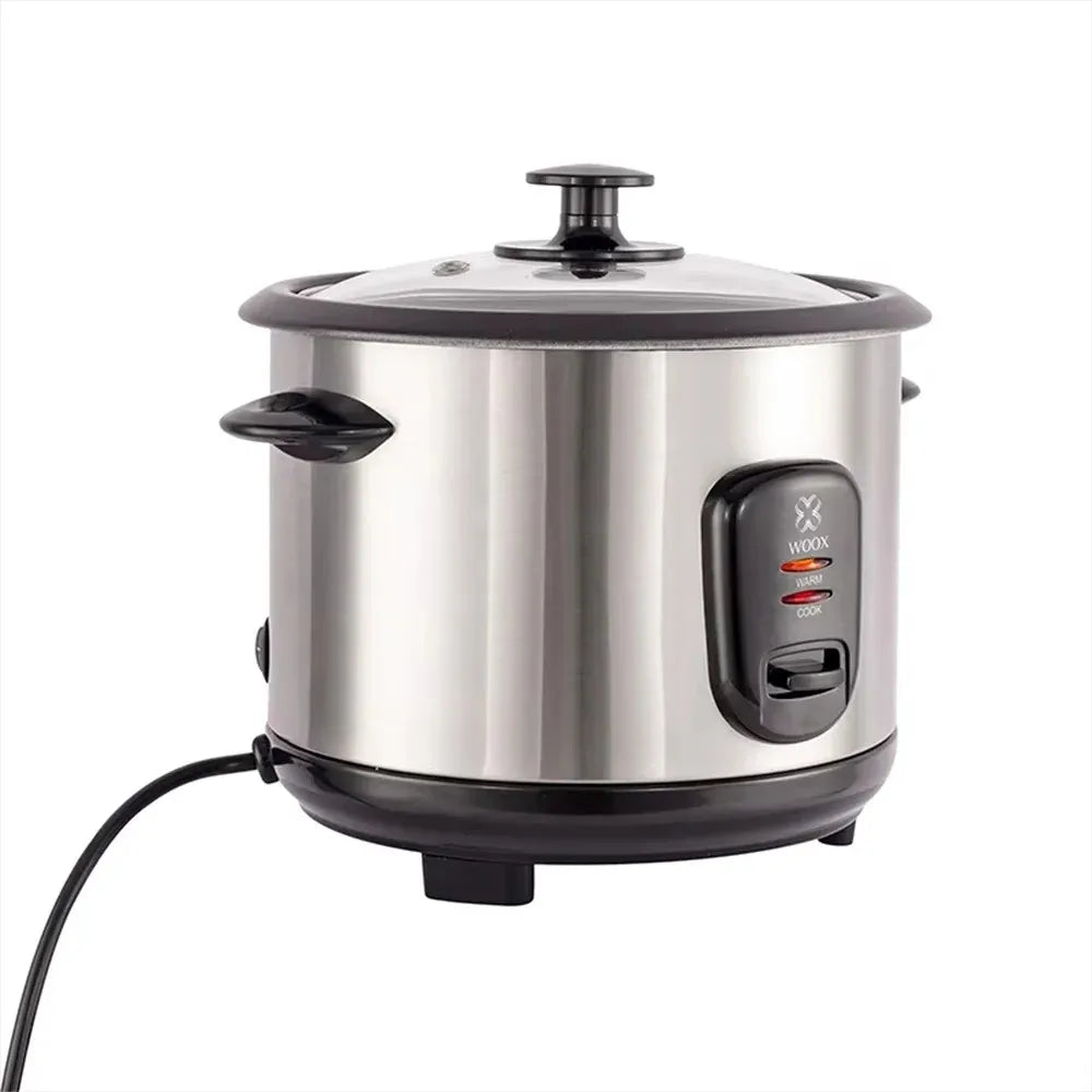 Cuiseur à riz inox 1 L avec couvercle en verre et cordon
