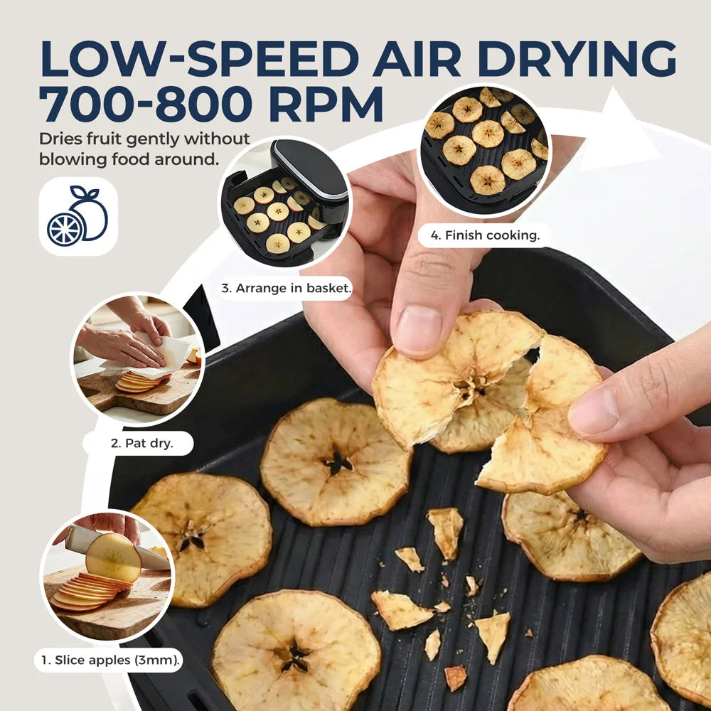 Séchage de tranches de pomme dans l'air fryer four à pizza