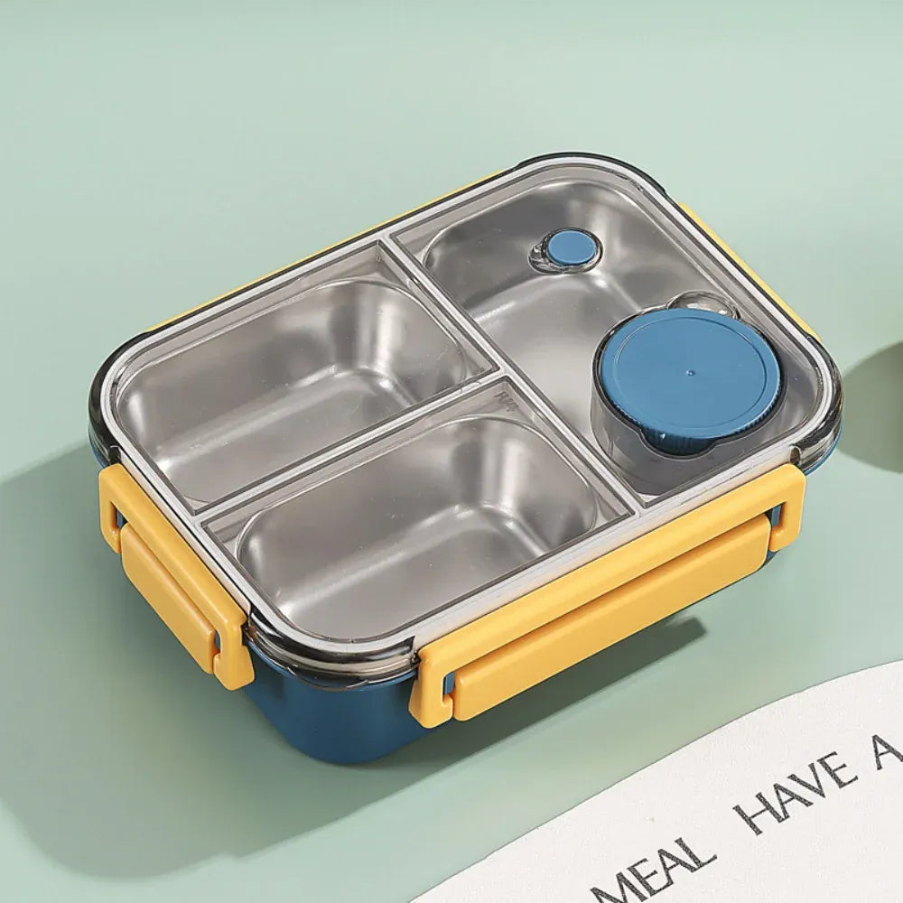 Lunchbox en Inox à 2/3 Compartiments Étanches 850ml Lunchbox