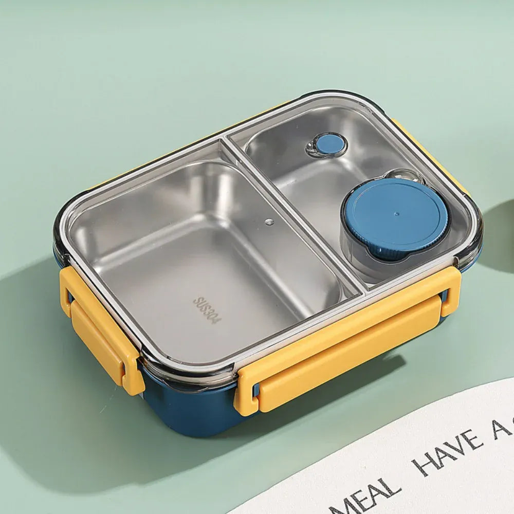 Lunchbox en Inox à 2/3 Compartiments Étanches 850ml Lunchbox