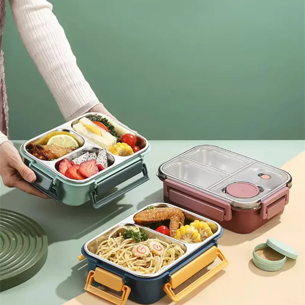 Lunch Box Isotherme 850ml Inox 304 avec Compartiments et Soupe lunchbox