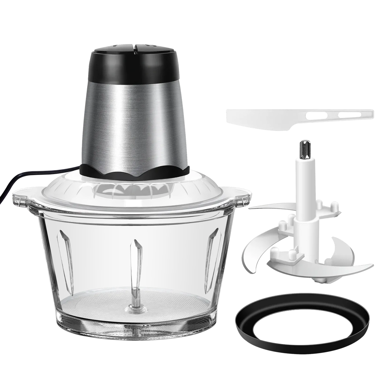 Hachoir Électrique Multifonction 2L 300W — Bol en Verre, 4 Lames Inox, 2 Vitesses hachoir electrique