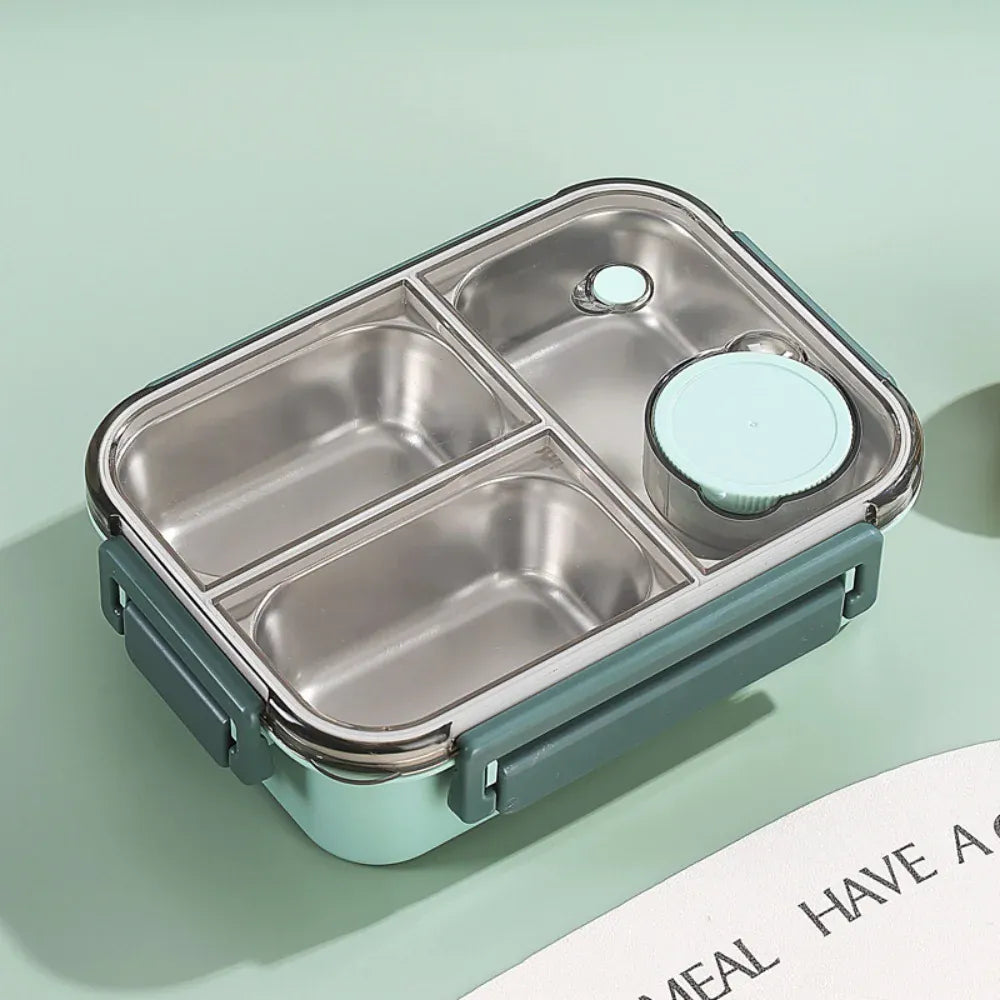 Lunchbox en Inox à 2/3 Compartiments Étanches 850ml Lunchbox