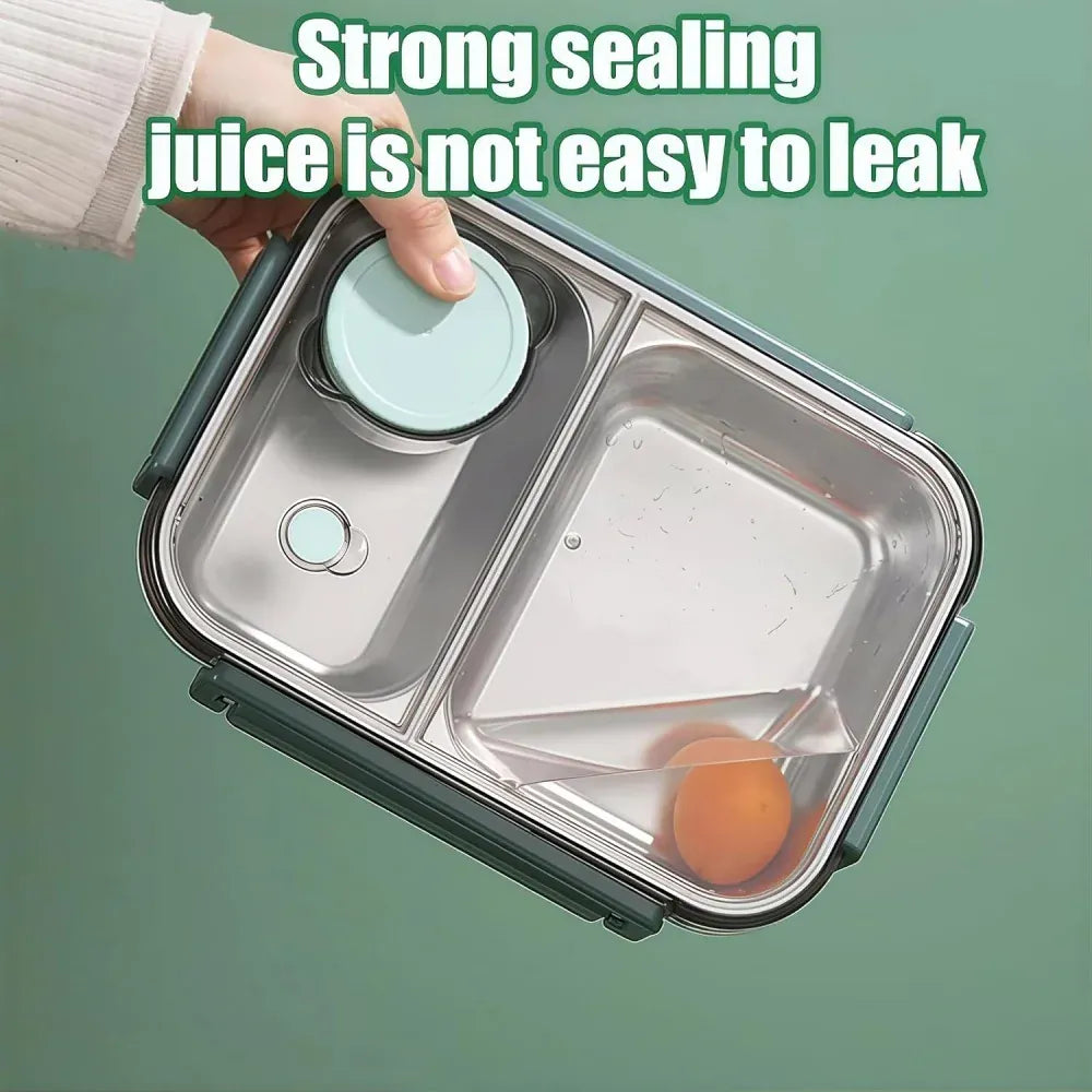 Lunchbox en Inox à 2/3 Compartiments Étanches 850ml Lunchbox