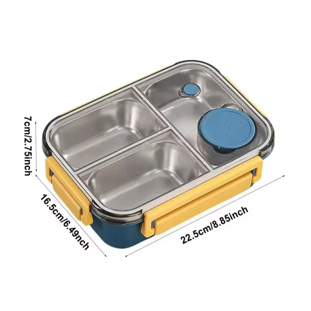 Lunchbox en Inox à 2/3 Compartiments Étanches 850ml Lunchbox