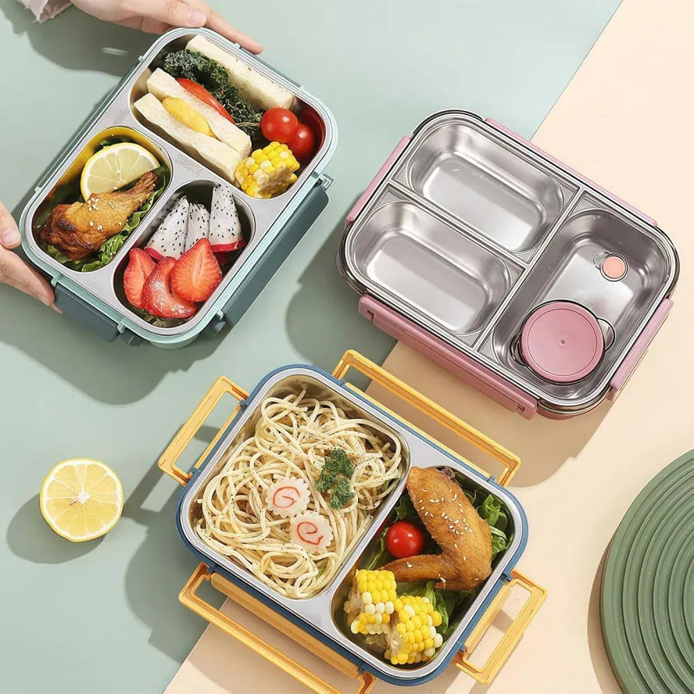 Lunch Box Isotherme 850ml Inox 304 avec Compartiments et Soupe lunchbox