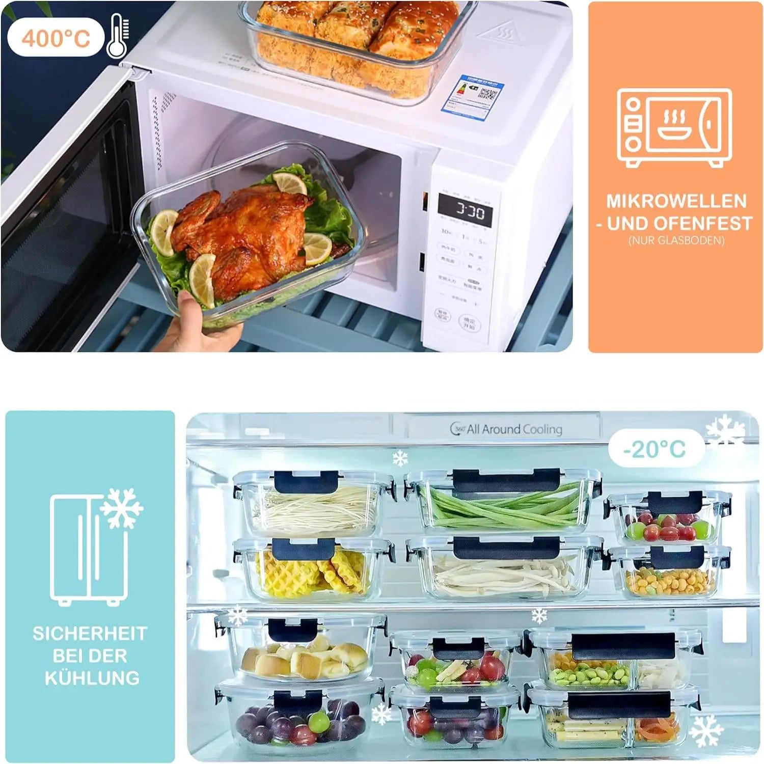 boîte hermétique en verre pour aliments