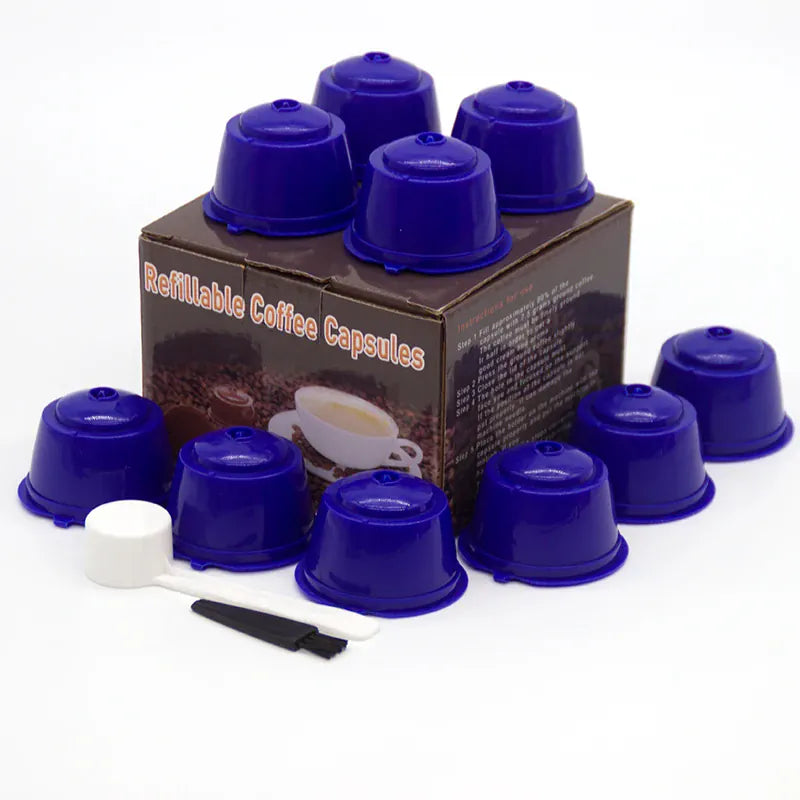 Capsule Café Réutilisable Dolce Gusto Lot de 10 Avec Cuillère et Brosse capsule