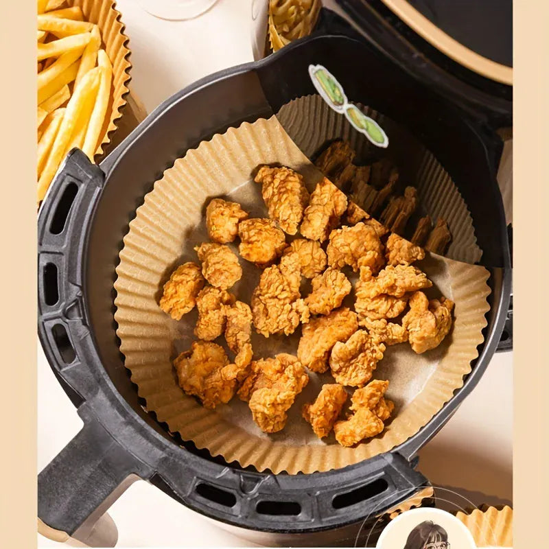Papier Cuisson Air Fryer Jetable Antiadhésif Carré Lot de 30 Pièces Air Fryer