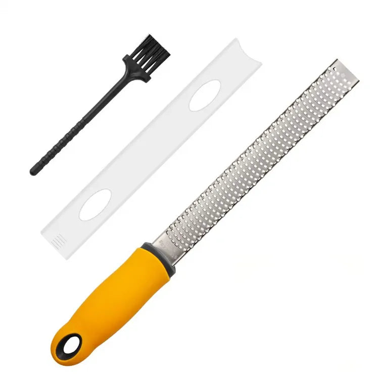 Zesteur en Acier Inoxydable pour Agrumes et Fromage | Avec Brosse zesteur