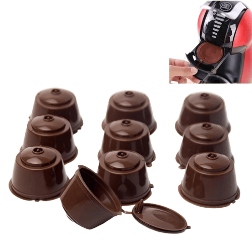 Capsule Café Réutilisable Dolce Gusto Lot de 10 Avec Cuillère et Brosse capsule