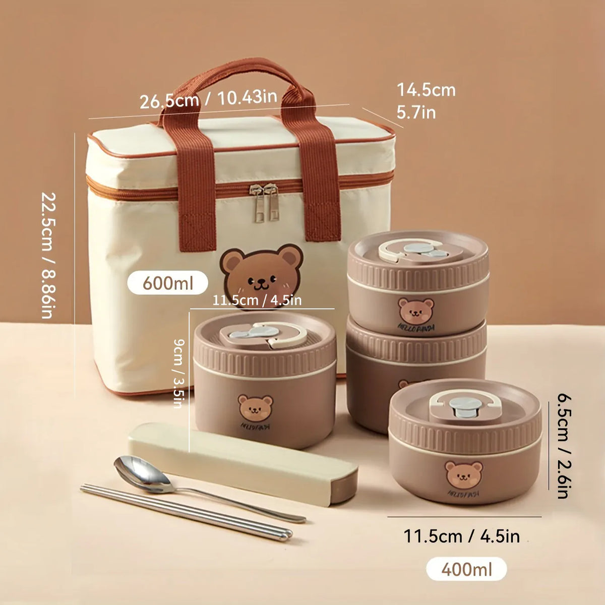 Ensemble de 2 Lunchbox cylindriques isothermes pour enfants (1 litre) Lunchbox