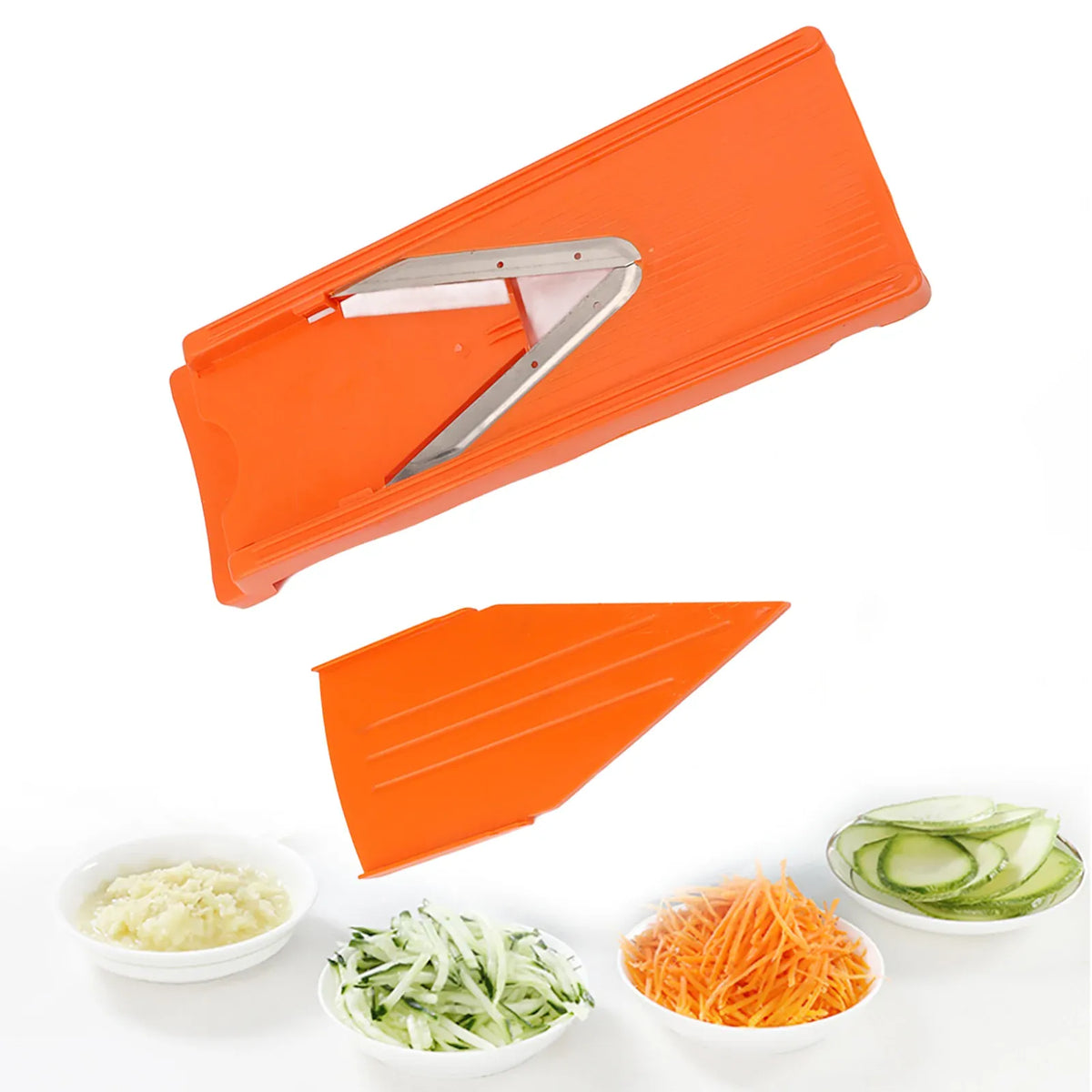 Mandoline à Lames en Acier Inox | Râpe à Légumes avec Protection Mandoline