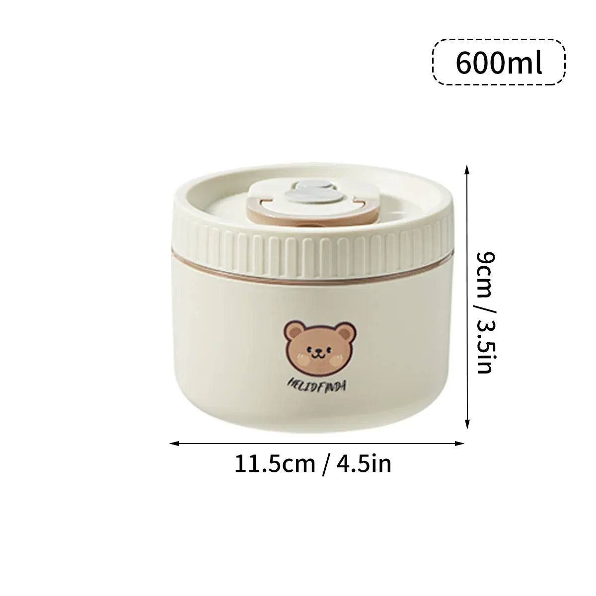 Lunchbox cylindrique isotherme 1,4 litre pour enfants lunchbox