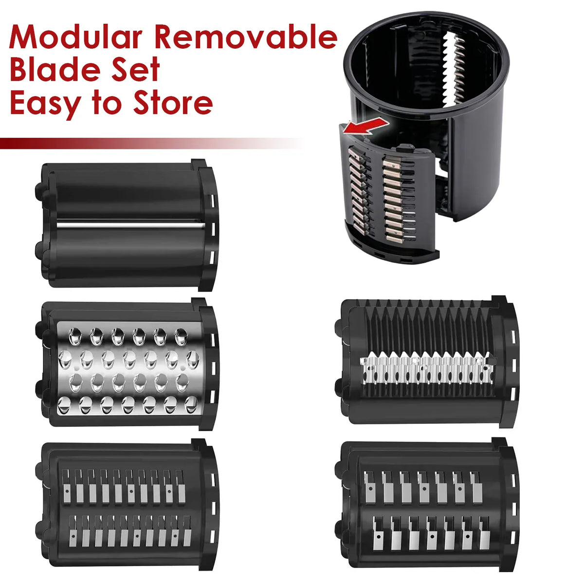Kit Accessoires Trancheur &amp; Déchiqueteur 5 Lames pour Robots KitchenAid KitchenAid