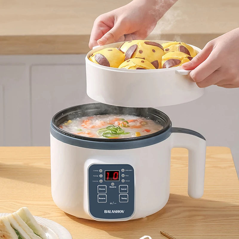 Brioches vapeur au-dessus d'un porridge