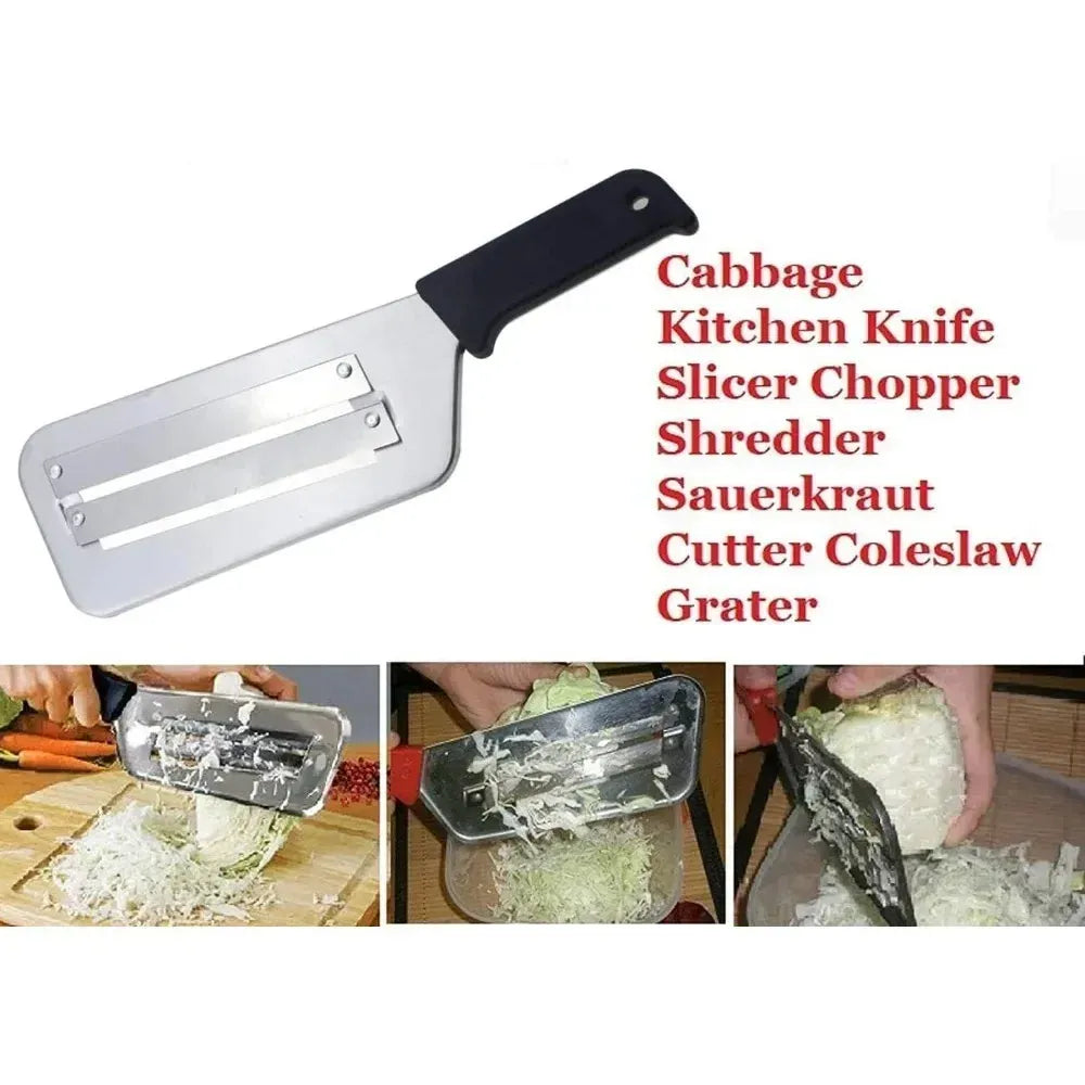Coupe-légumes Inox Multifonction | Slicer Lame Plate Acier 2 pièces Coupe Légumes