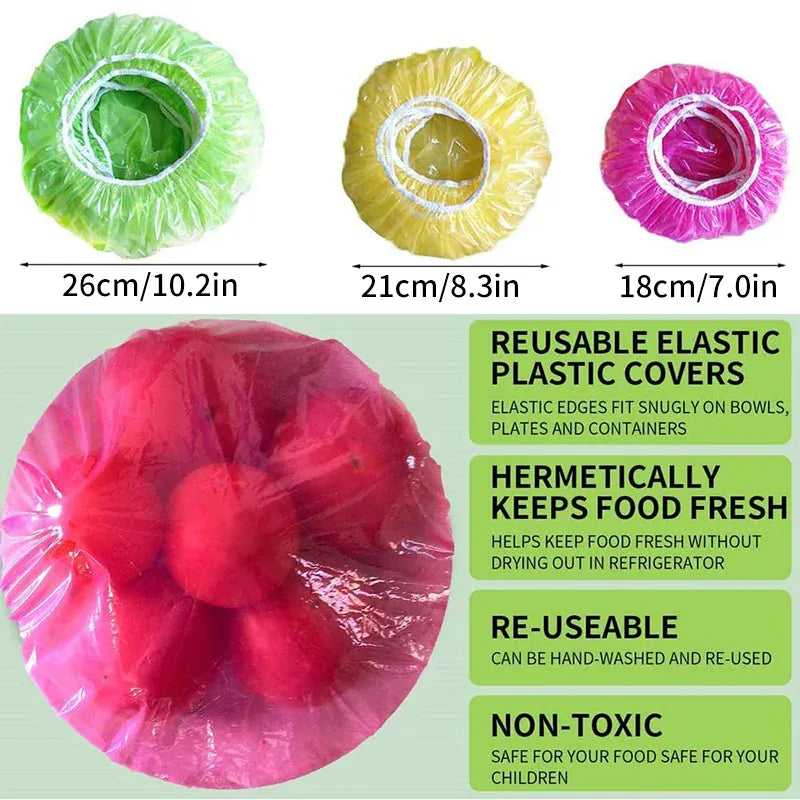 Couvercles Élastiques Réutilisables pour Bols et Tasses - Lot de 60