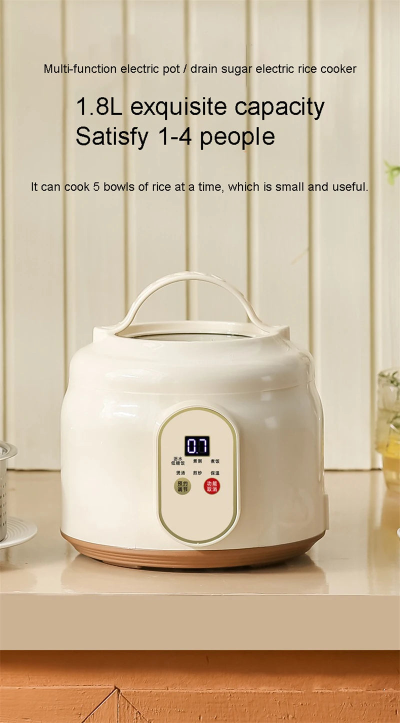 Capacité de 1,8 L pour 1 à 4 personnes