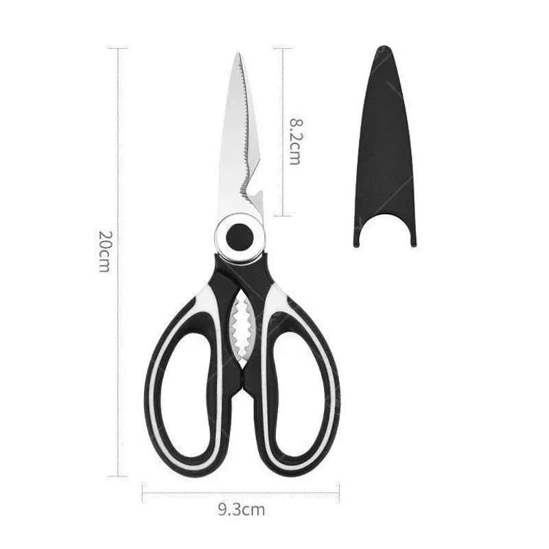 Ciseaux de cuisine inox multifonctions pour couper viandes et os ciseaux
