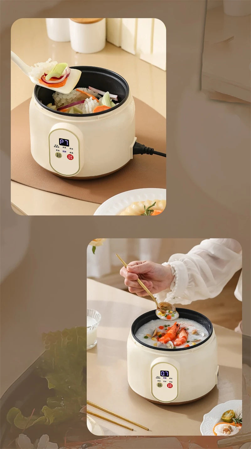 Légumes et porridge cuits dans le mini cuiseur