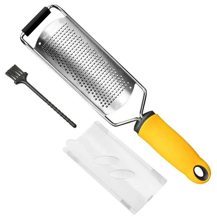 Zesteur en Acier Inoxydable pour Agrumes et Fromage | Avec Brosse zesteur