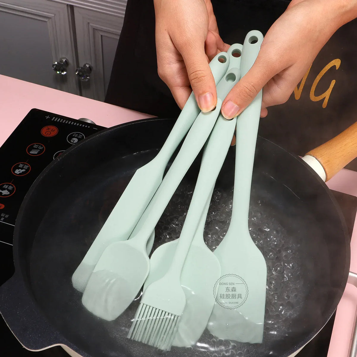 Set Ustensiles Silicone 6 pièces pour Pâtisserie | Résistants à la Chaleur spatule en silicone