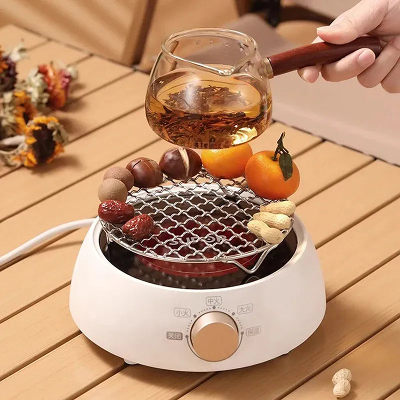 Grille Inox Air Fryer Rond Empilable - Rack de Cuisson Anti-corrosion Air Fryer